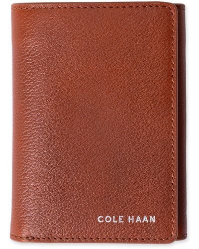 Cole Haan Rfid Trifold Wallet - Brown