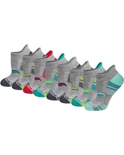 Saucony 8/16 Performance Heel Tab Athletic Socks - Gray
