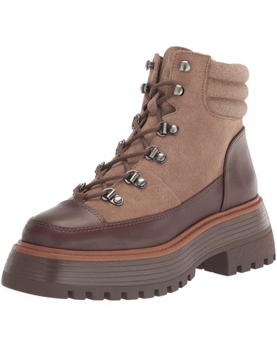 Vince Camuto Footwear Mertami Lace Up Bootie Combat Boot - Brown