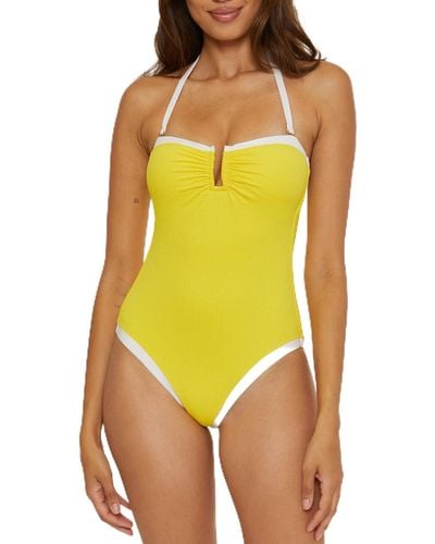 Trina Turk S Courtside Bandeau Swimsuit - Yellow