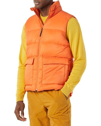 Amazon Essentials Water-resistant Sherpa-lined Puffer Vest - Orange