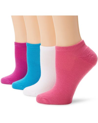 Hanes Plus-size Fit Comfort Collection Extended Size No Show Sock - Pink