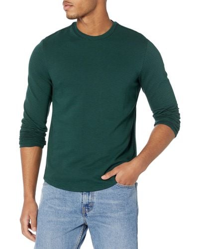 Guess Long Sleeve Colima Linear Crew - Green