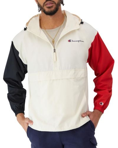 Champion , Stadium Packable, Wind, Water Resistant Jacket - Red
