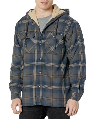 Wolverine Hastings Sherpa Lined Zip Hooded Shirt Jac - Gray