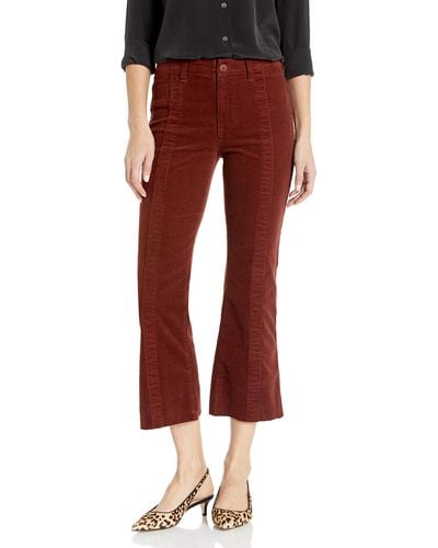 AG Jeans Vintage Coruroy Paneled Quinne Crop - Red