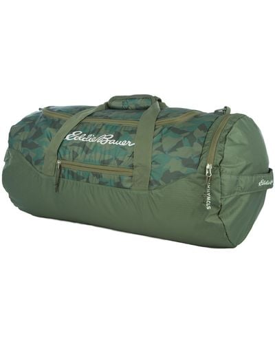 Eddie Bauer Stowaway Packable 45l Duffel Bag-made From Ripstop Polyester - Green