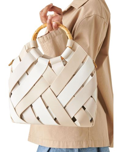 Dolce Vita Sienna-b Woven Bucket Satchel - Natural