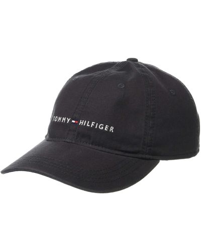Tommy Hilfiger College Cotton Cap in Black for Men | Lyst