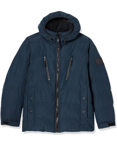 Andrew Marc Water Resistant Montrose Down Jacket Long Sleeve - Blue