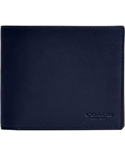 COACH 3 In 1 Wallet In Burnished Leather - Blue