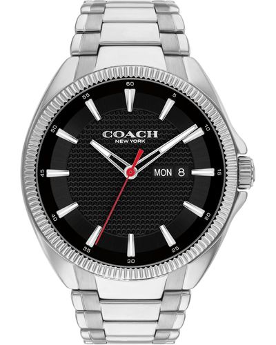 COACH 3h Quartz Bracelet Watch With Day Date Window - Water Resistant 3 Atm/30 Meters - Gift For Him - Premium Fashion Timepiece For - Black