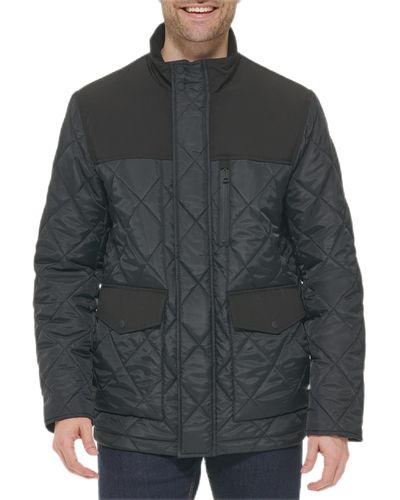 Cole Haan Quilted Barn Jacket - Gray