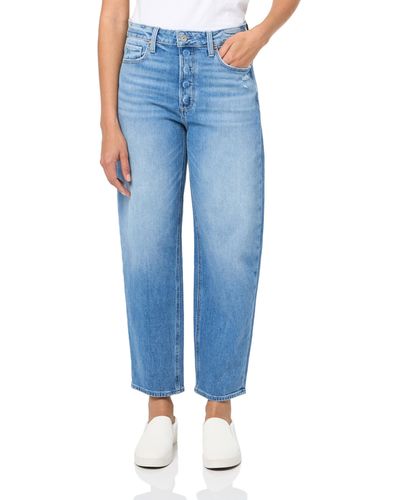 PAIGE S Alexis Covered Button Fly Jeans - Blue