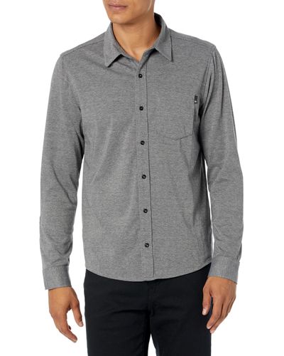 AG Jeans Mason Classic Long Sleeve Button Up Shirt - Gray