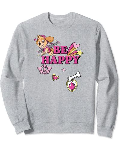 Amazon Essentials Paw Patrol Skye Be Happy Collage Sweatshirt - Gray