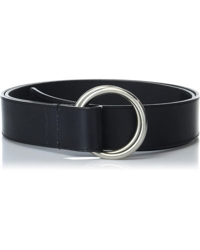 Lucky Brand Pull Back Leather Belt - Black