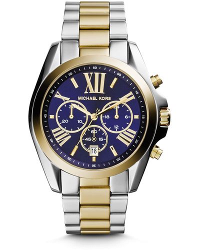 Michael Kors Orologio Cronografo Bradshaw Quadrante Blu Mk5976 - Metallizzato