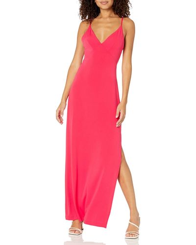 Guess Micro Straps Ramsha Long Dress - Pink