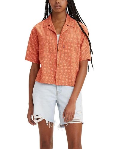 Levi's Nia Button Up Resort Shirt, - Orange