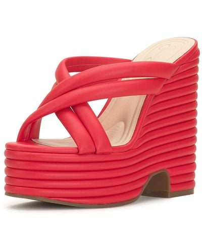 Jessica Simpson Citlali Platform Wedge Sandal - Red