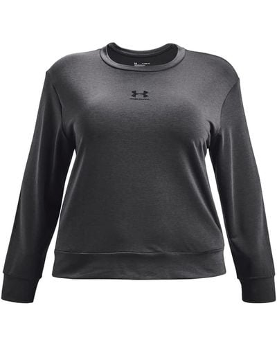 Under Armour Rival Terry Crew Neck Long-sleeve T-shirt - Black