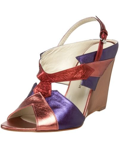 Studio Pollini Sa16199e1r Wedge Sandal,purple/pink/red/brown,10 M Us