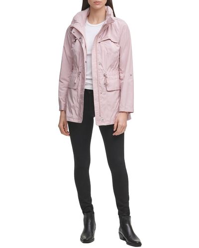 Cole Haan Travel Packable Rain Jacket - Pink