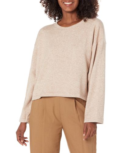 Velvet By Graham & Spencer Nia Cozy Double Knit Sweater - Natural