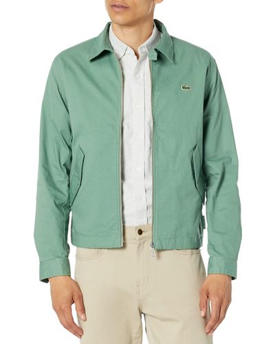 Lacoste Long Sleeve Solid Full Zip Jacket - Green