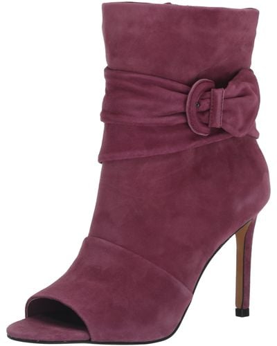Vince Camuto Antaya Open Toe Bootie Ankle Boot - Purple