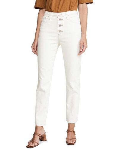 AG Jeans Isabelle High-rise Straight Leg Crop Jean - White