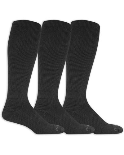 Dr. Scholls Microfiber Cotton Compression Over-the-calf Support Socks - Black