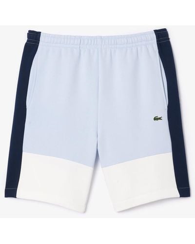 Lacoste Regular Fit Color Blocked Shorts W/adjustable Waist - Blue