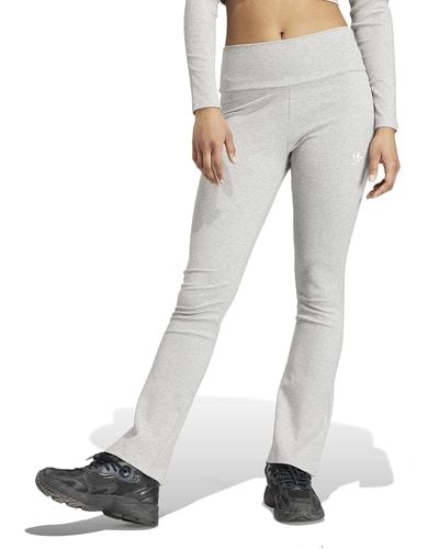 adidas Originals Essentials Ribbed Flared Pants - Gray