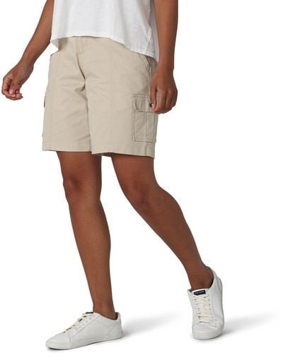 Lee Jeans Petite Flex-to-go Mid-rise Relaxed Fit Cargo Bermuda Short - Natural