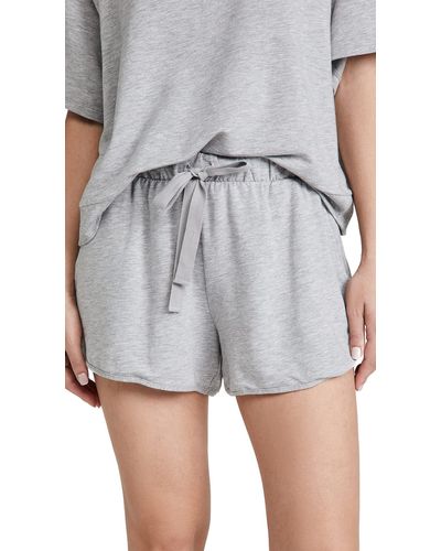 Eberjey Blair Pajama Boardwalk Shorts | Curved Hem - Gray