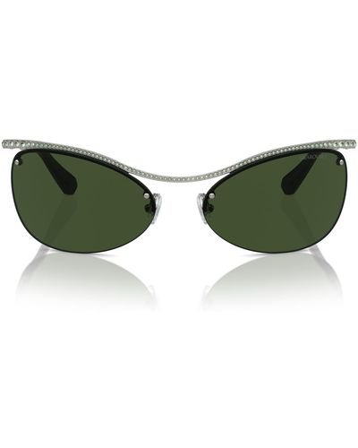 Swarovski Sk7018 Square Sunglasses - Green