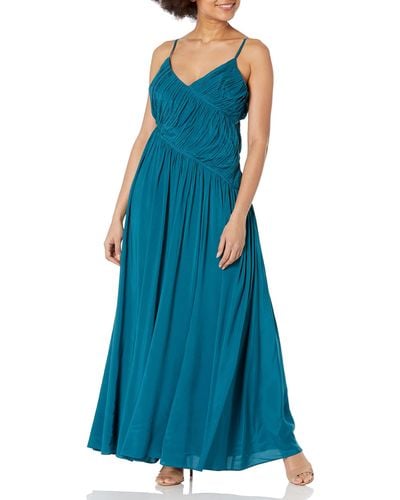 Trina Turk Ruched Maxi Dress - Blue