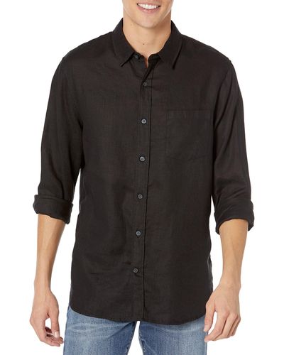 Vince Linen Woven Shirt - Black