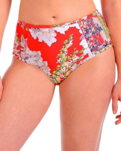 Rachel Roy Womens Swim Bikini Bottoms - Red