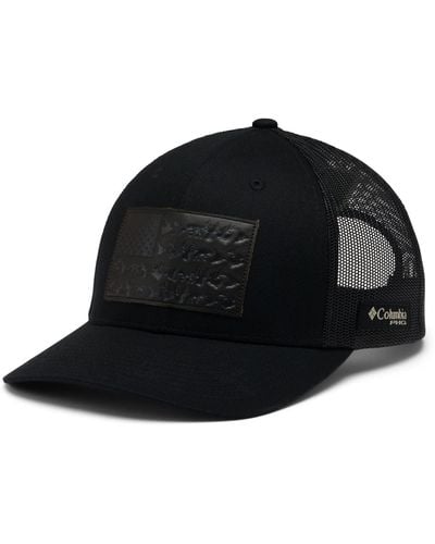 Columbia Unisex Phg Leather Game Flag Snap Back - High, Black, One Size