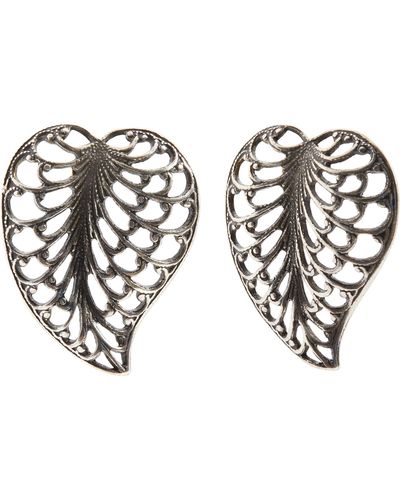 ALEX AND ANI Princess Of Hearts Earrings Rafaelian Silver One Size - Metallic