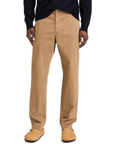 Vince S Sueded Twill Garment Dye Pant - Blue