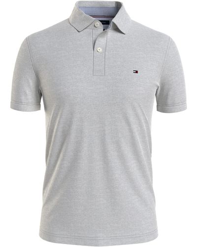 Tommy Hilfiger Short Sleeve Polo Shirt In Classic Fit - Gray