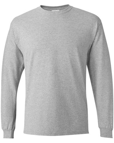Hanes Mens Essentials Long Sleeve T-shirt Value Pack - Gray