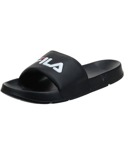 Black Fila Sandals, slides and flip flops for Men | Lyst