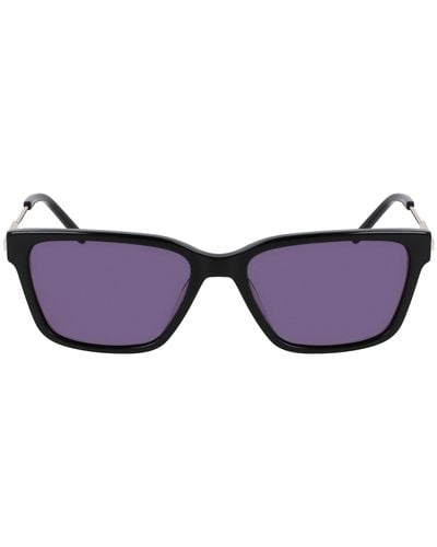 DKNY Dk713s Rectangular Sunglasses - Black