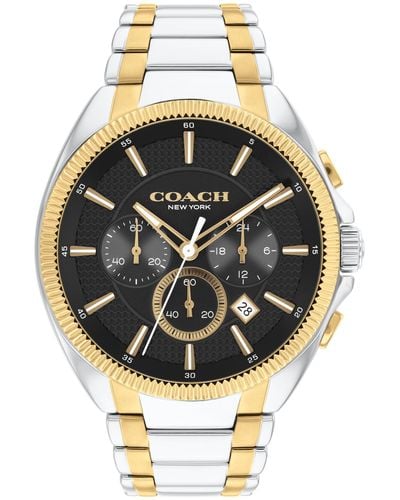 COACH Chronograph Wristwatch With Date Window And Subdials For - Metallic