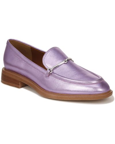 Franco Sarto Sarto S Eda Classic Slip On Loafer Lilac Purple Metallic Leather 6.5 M